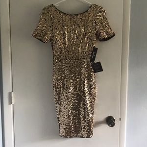 Lulu’s gold sequin dress